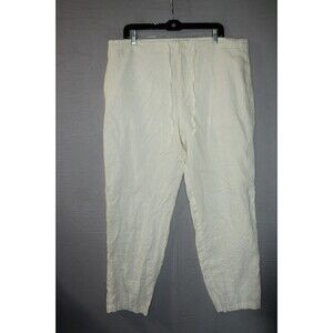 Havana By Statements Relax 100% Linen Pants Men’s Large Zipper Drawstring